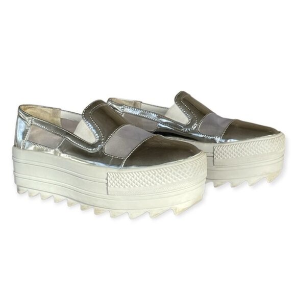 Toga PULLA silver chrome mesh platform loafers - Picture 4 of 12